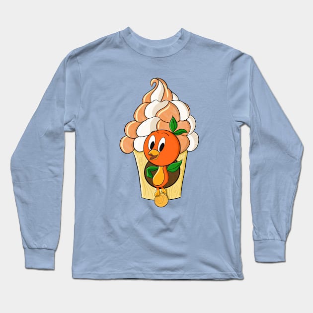 Little Orange Bird Long Sleeve T-Shirt by sketchcot